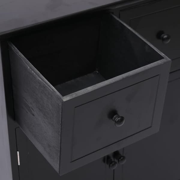 vidaXL Sivukaappi musta 60x30x75 cm keisaripuu