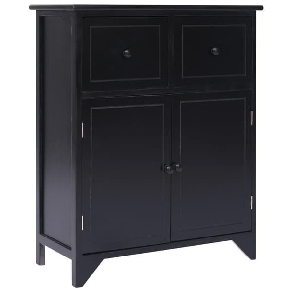 vidaXL Sivukaappi musta 60x30x75 cm keisaripuu