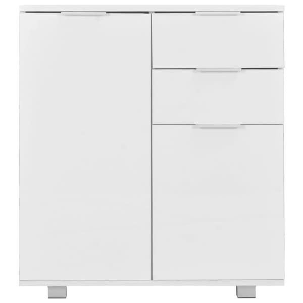 vidaXL Skjenk høyglans hvit 71x35x80 cm sponplate
