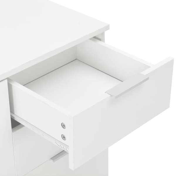 vidaXL Skjenk høyglans hvit 71x35x80 cm sponplate