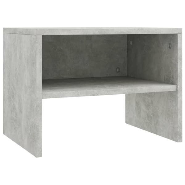 vidaXL Nattbord 2 stk betonggrå 40x30x30 cm sponplate