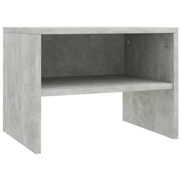 vidaXL sengeskab 40 x 30 x 30 cm spånplade betongrå