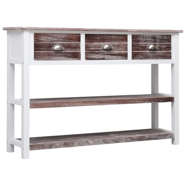 vidaXL konsolbord 115x30x76 cm træ antik brun