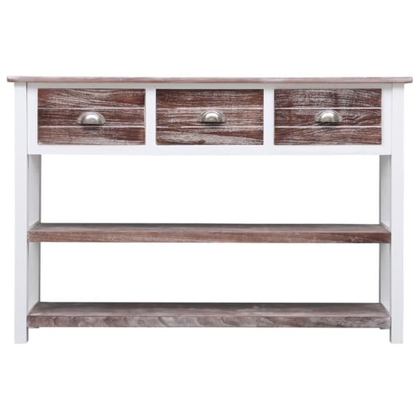 vidaXL konsolbord 115x30x76 cm træ antik brun