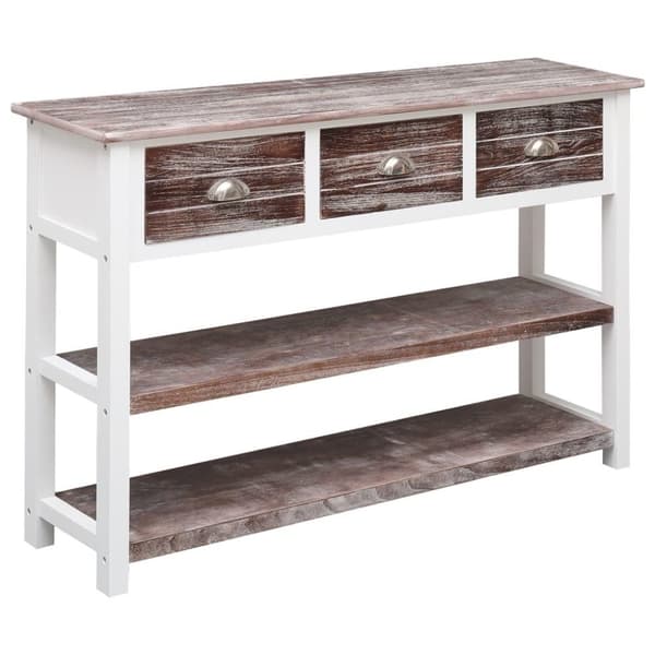 vidaXL konsolbord 115x30x76 cm træ antik brun