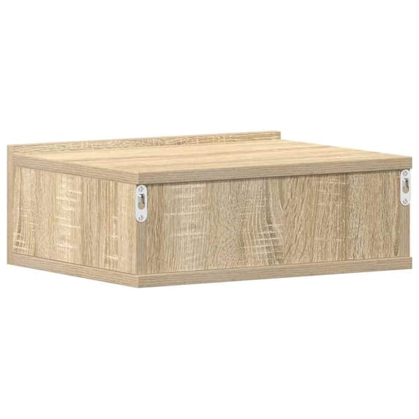 vidaXL svævende natborde 2 stk. 40 x 30 x 15 cm konstrueret træ sonoma