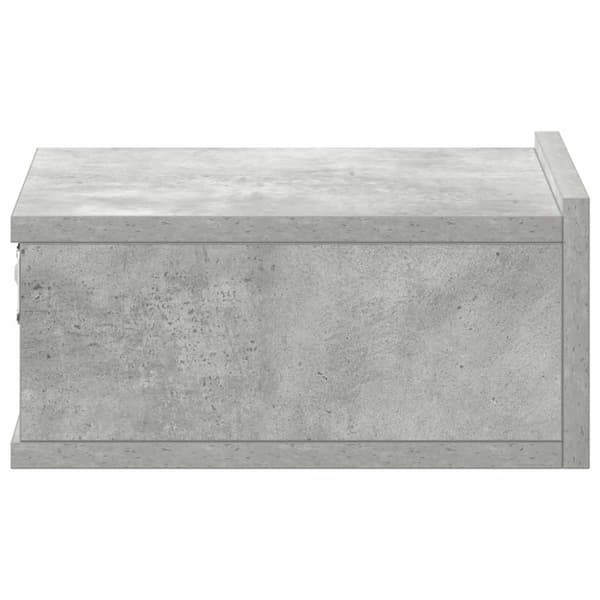 vidaXL svævende natbord 40 x 30 x 15 cm konstrueret træ betongrå