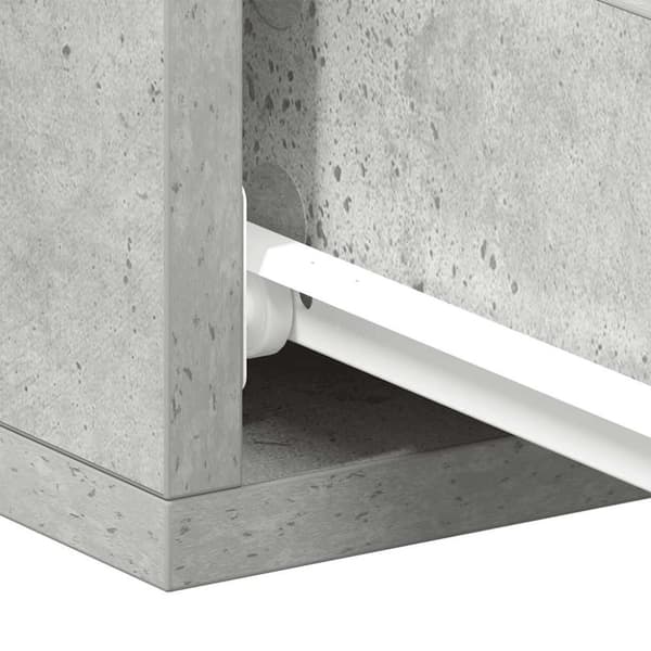 vidaXL svævende natbord 40 x 30 x 15 cm konstrueret træ betongrå