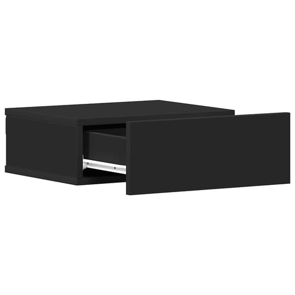 vidaXL væghængt natbord 40x30x15 cm konstrueret træ sort