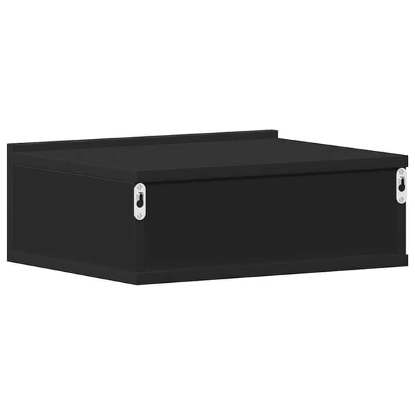 vidaXL væghængt natbord 40x30x15 cm konstrueret træ sort