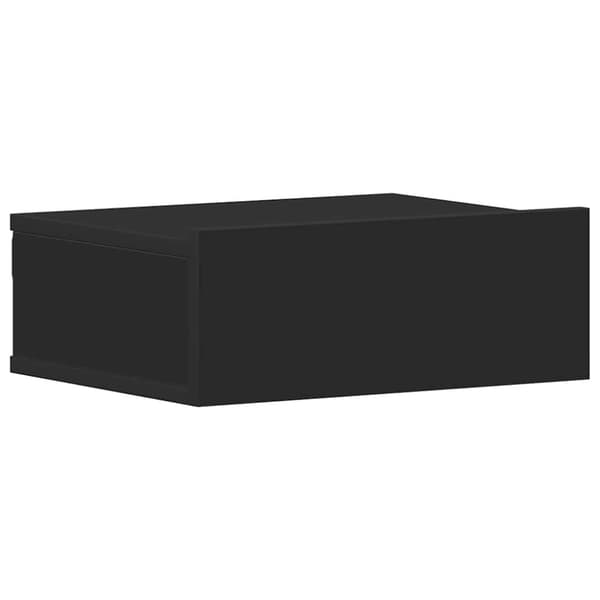 vidaXL væghængt natbord 40x30x15 cm konstrueret træ sort