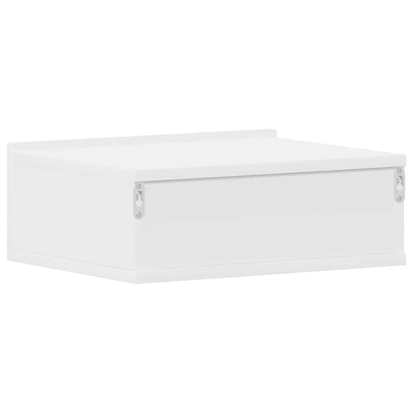 vidaXL svævende natborde 2 stk. 40 x 30 x 15 cm konstrueret træ hvid