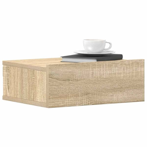 vidaXL Flytende nattbord 2 stk sonoma eik 40x30x15 cm konstruert tre
