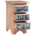 Miniatyrbilde 3 av 9: vidaXL Nattbord 30x30x51 cm gjenvunnet heltre