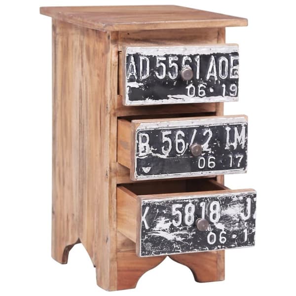vidaXL Nattbord 30x30x51 cm gjenvunnet heltre