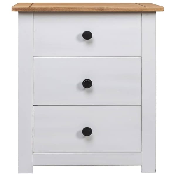vidaXL Nattbord hvit 46x40x57 cm furu Panama Range