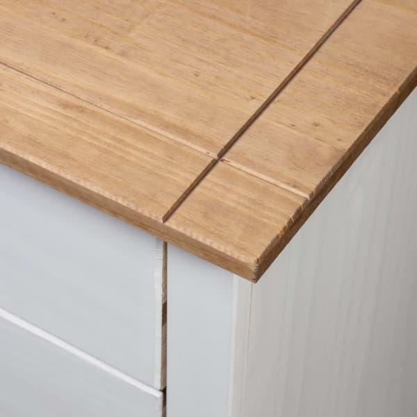 vidaXL Nattbord hvit 46x40x57 cm furu Panama Range
