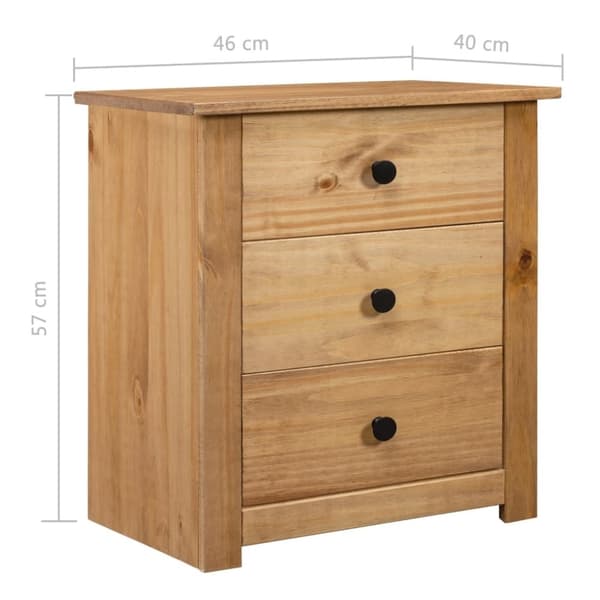vidaXL Sängbord 46x40x57 cm furu panama