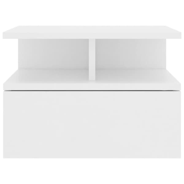 vidaXL Svävande sängbord 2 st vit 40x31x27 cm konstruerat trä