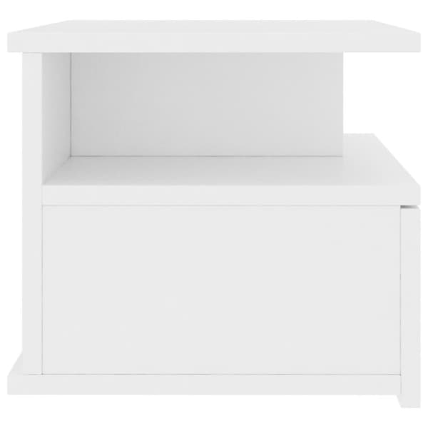 vidaXL Svävande sängbord 2 st vit 40x31x27 cm konstruerat trä