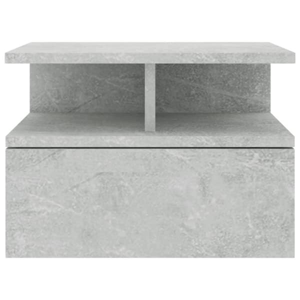 vidaXL Svävande sängbord betonggrå 40x31x27 cm konstruerat trä