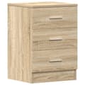 Miniatyrbilde 3 av 11: vidaXL Nattbord sonoma eik 38x35x56 cm sponplate