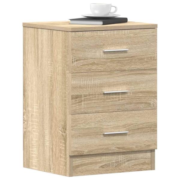 vidaXL Nattbord sonoma eik 38x35x56 cm sponplate