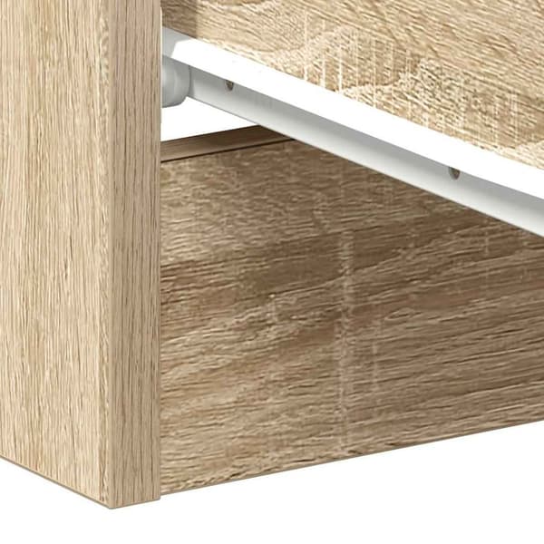 vidaXL Nattbord sonoma eik 38x35x56 cm sponplate