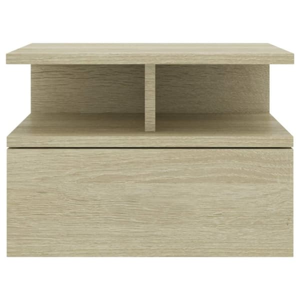 vidaXL Svävande sängbord 2 st sonoma-ek 40x31x27 cm konstruerat trä