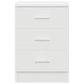Miniatyrbilde 7 av 11: vidaXL Nattbord hvit 38x35x56 cm sponplate