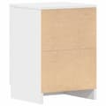 Miniatyrbilde 9 av 11: vidaXL Nattbord hvit 38x35x56 cm sponplate
