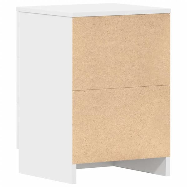vidaXL Nattbord hvit 38x35x56 cm sponplate
