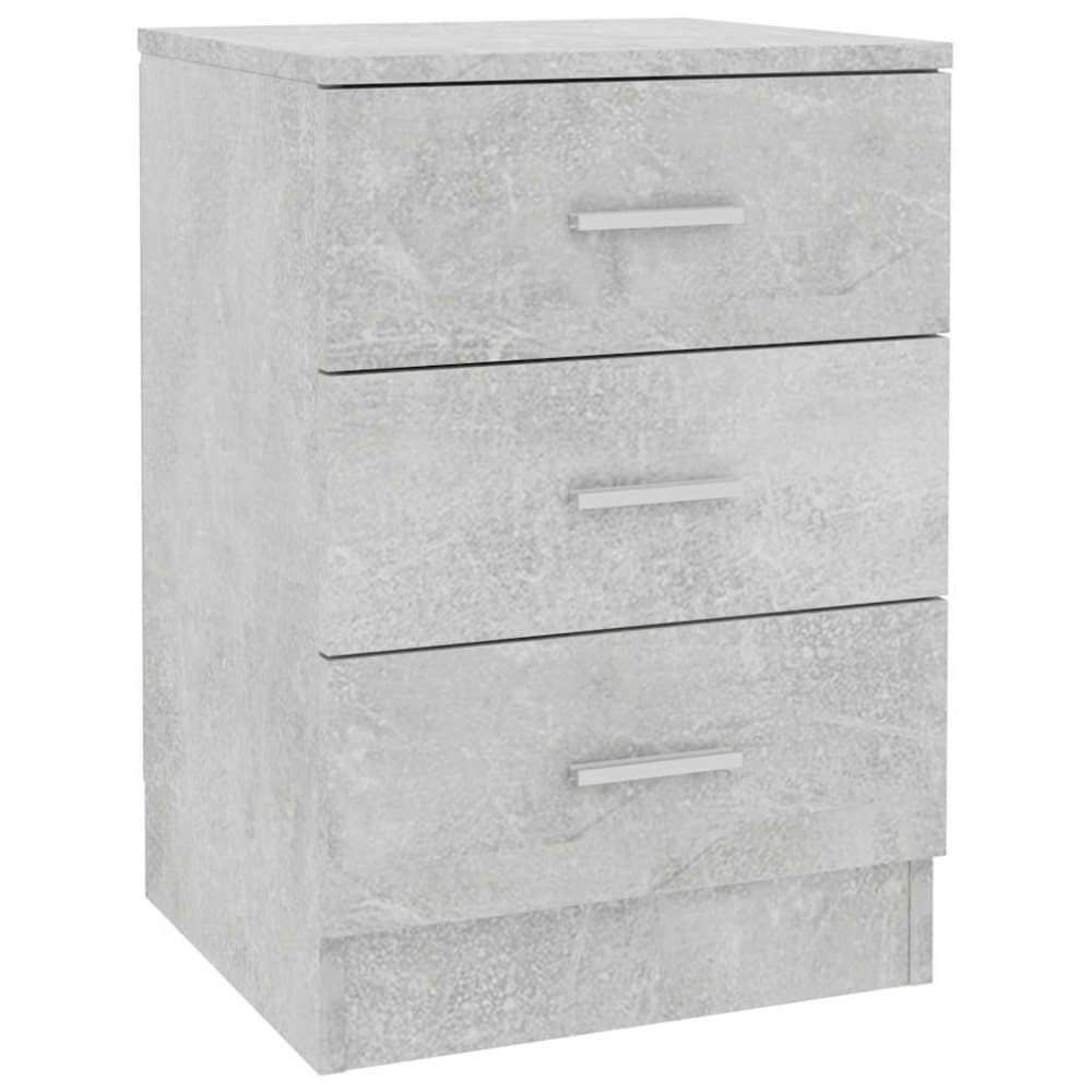 vidaXL Sängbord betonggrå 38x35x56 cm spånskiva