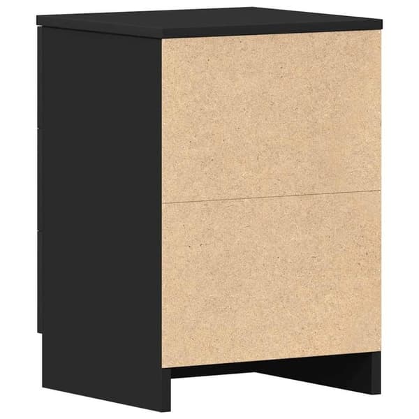 vidaXL Sängbord 2 st svart 38x35x56 cm spånskiva