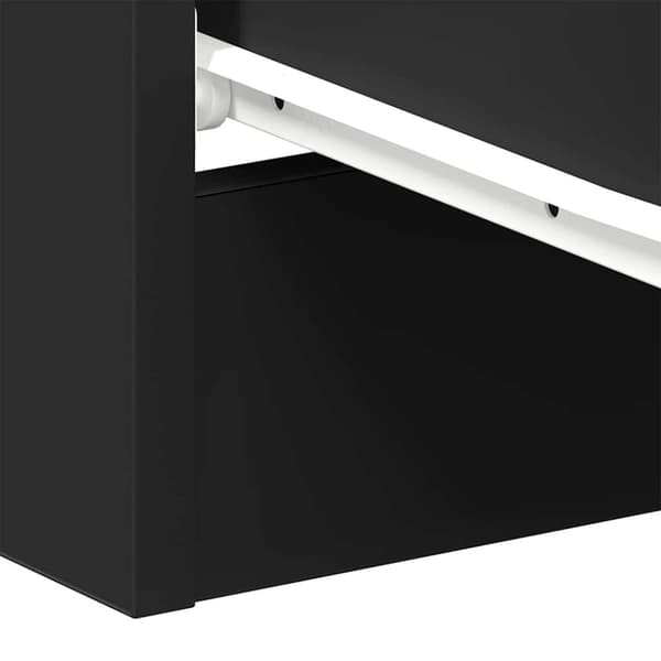 vidaXL Sängbord 2 st svart 38x35x56 cm spånskiva