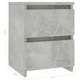 Miniatyrbilde 6 av 8: vidaXL Nattbord betong 30x30x40 cm sponplate