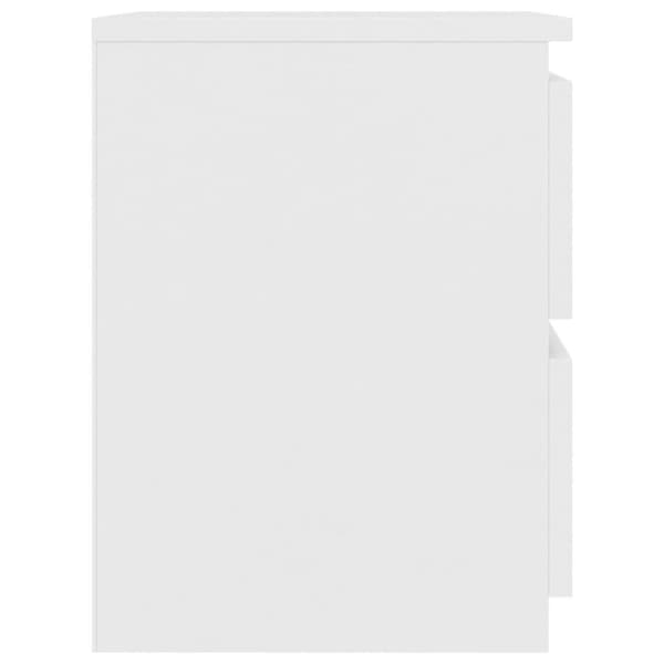 vidaXL Nattbord hvit 30x30x40 cm sponplate