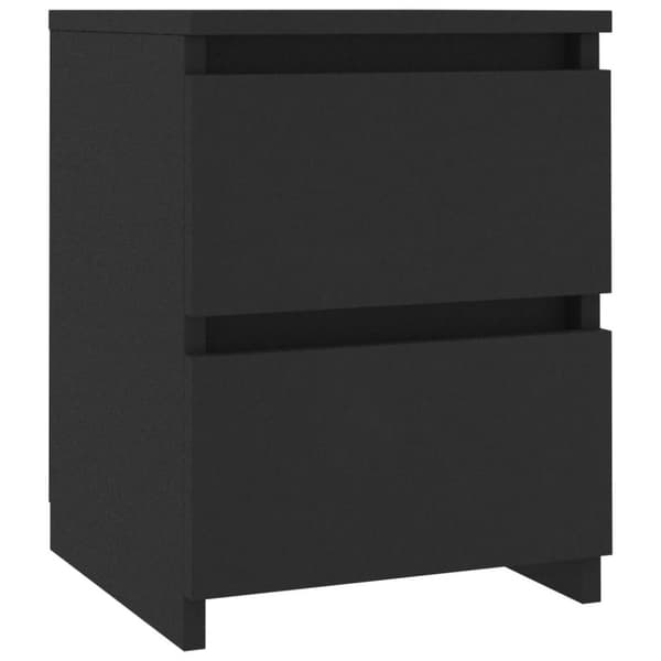 vidaXL Nattbord svart 30x30x40 cm sponplate