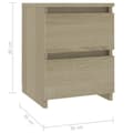 Miniatyrbilde 6 av 8: vidaXL Nattbord sonoma eik 30x30x40 cm sponplate