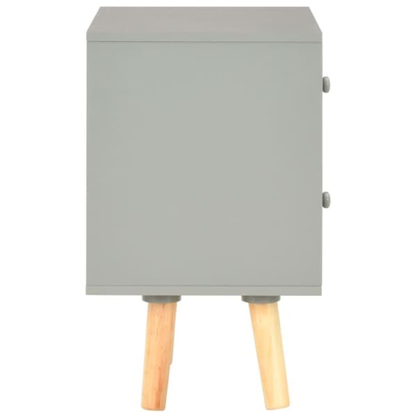 vidaXL Yöpöydät 2 kpl harmaa 40x30x50 cm täysi mänty