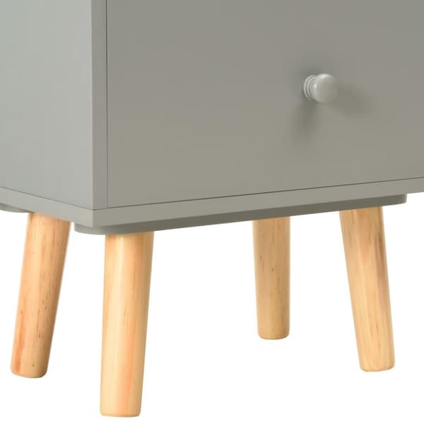 vidaXL Yöpöydät 2 kpl harmaa 40x30x50 cm täysi mänty