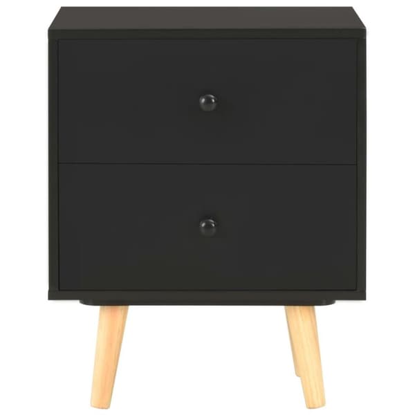 vidaXL Yöpöydät 2 kpl musta 40x30x50 cm täysi mänty