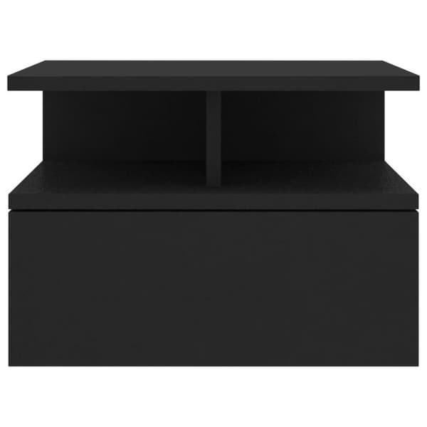 vidaXL svævende natbord 40 x 31 x 27 cm konstrueret træ sort