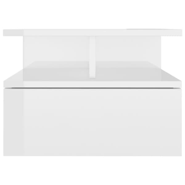vidaXL svævende natborde 2 stk. 40x31x27 cm konstrueret træ hvid