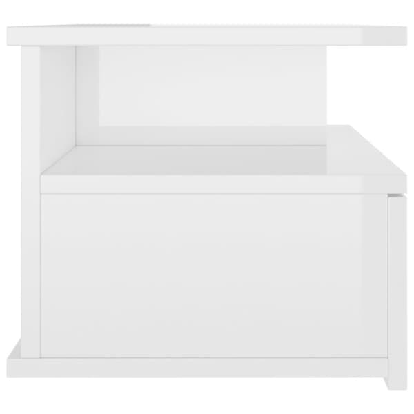vidaXL svævende natborde 2 stk. 40x31x27 cm konstrueret træ hvid