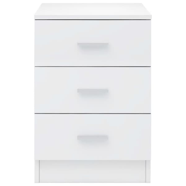 vidaXL sengeskab 38 x 35 x 56 cm spånplade hvid højglans