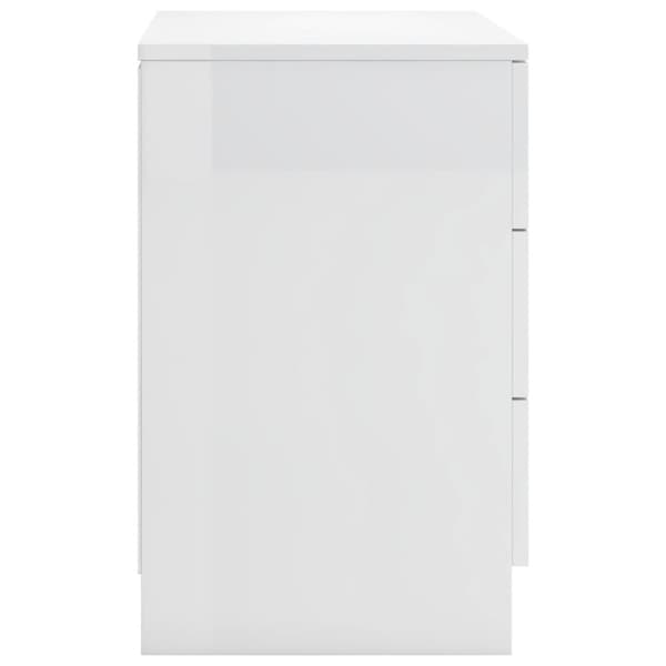 vidaXL sengeskab 38 x 35 x 56 cm spånplade hvid højglans