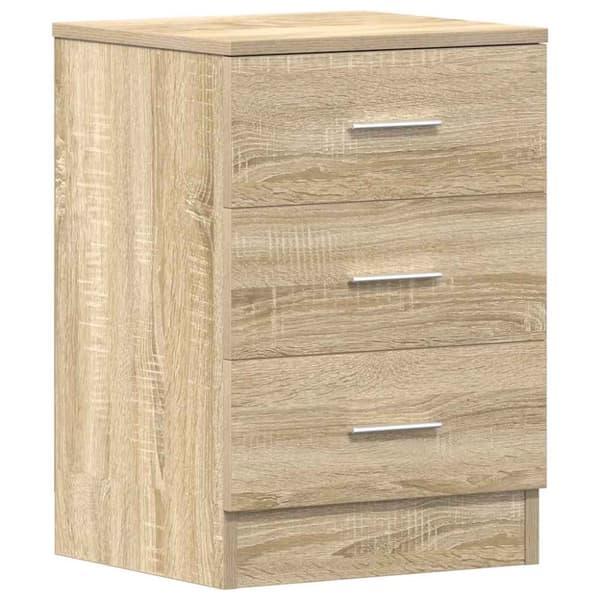 vidaXL sengeskabe 2 stk. 38 x 35 x 56 cm spånplade sonoma-eg