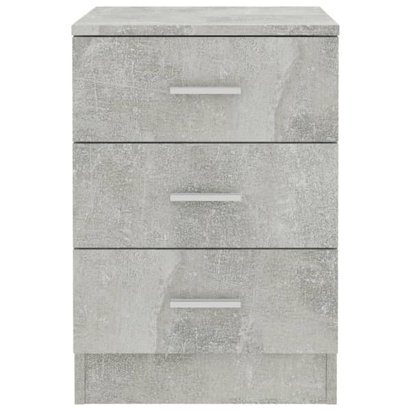 vidaXL Yöpöydät 2 kpl betoninharmaa 38x35x56 cm lastulevy