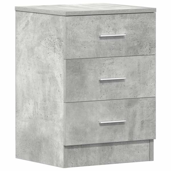 vidaXL Yöpöydät 2 kpl betoninharmaa 38x35x56 cm lastulevy